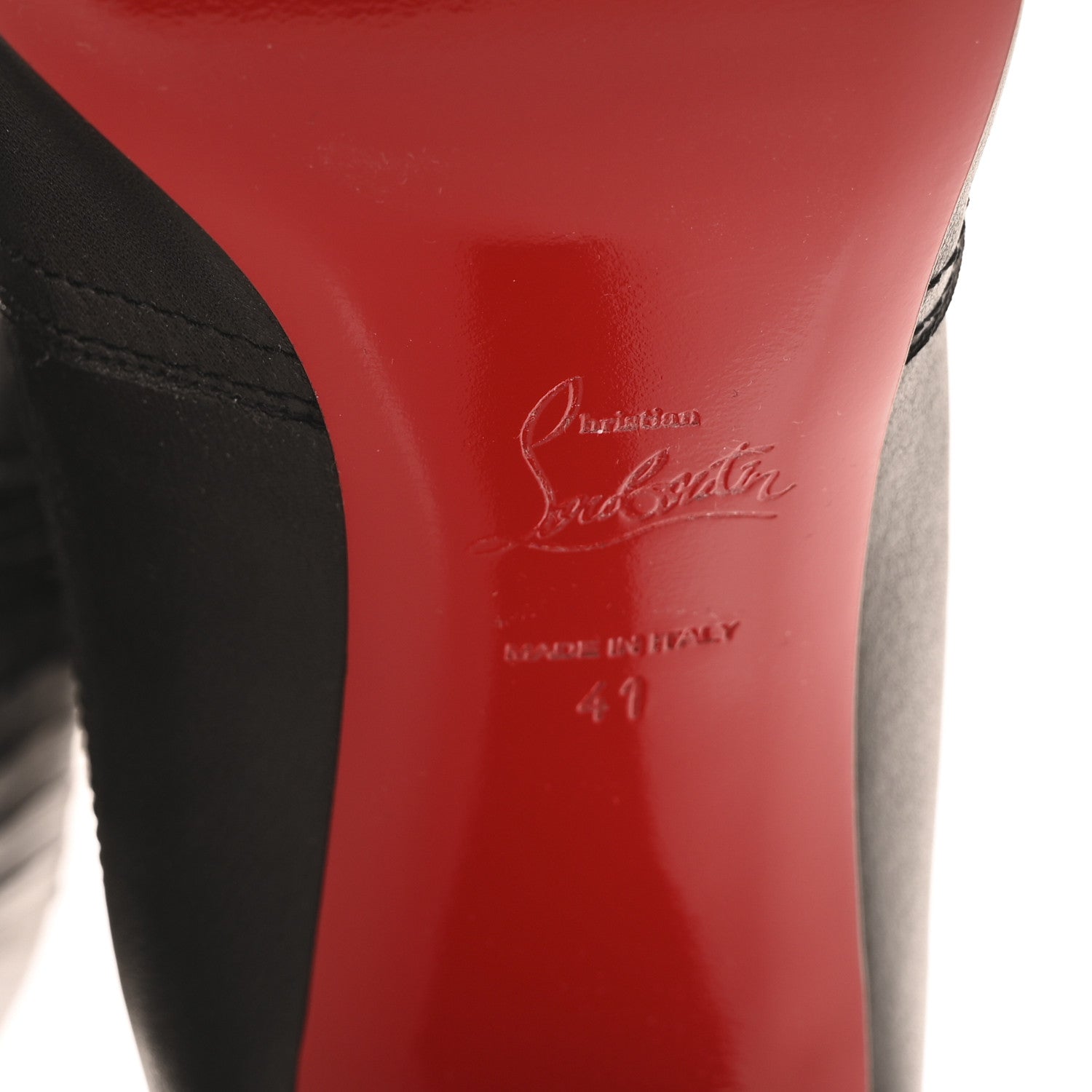 Christian Louboutin Calfskin Santigag 85 Ankle Boots 41 Black 7 of 9