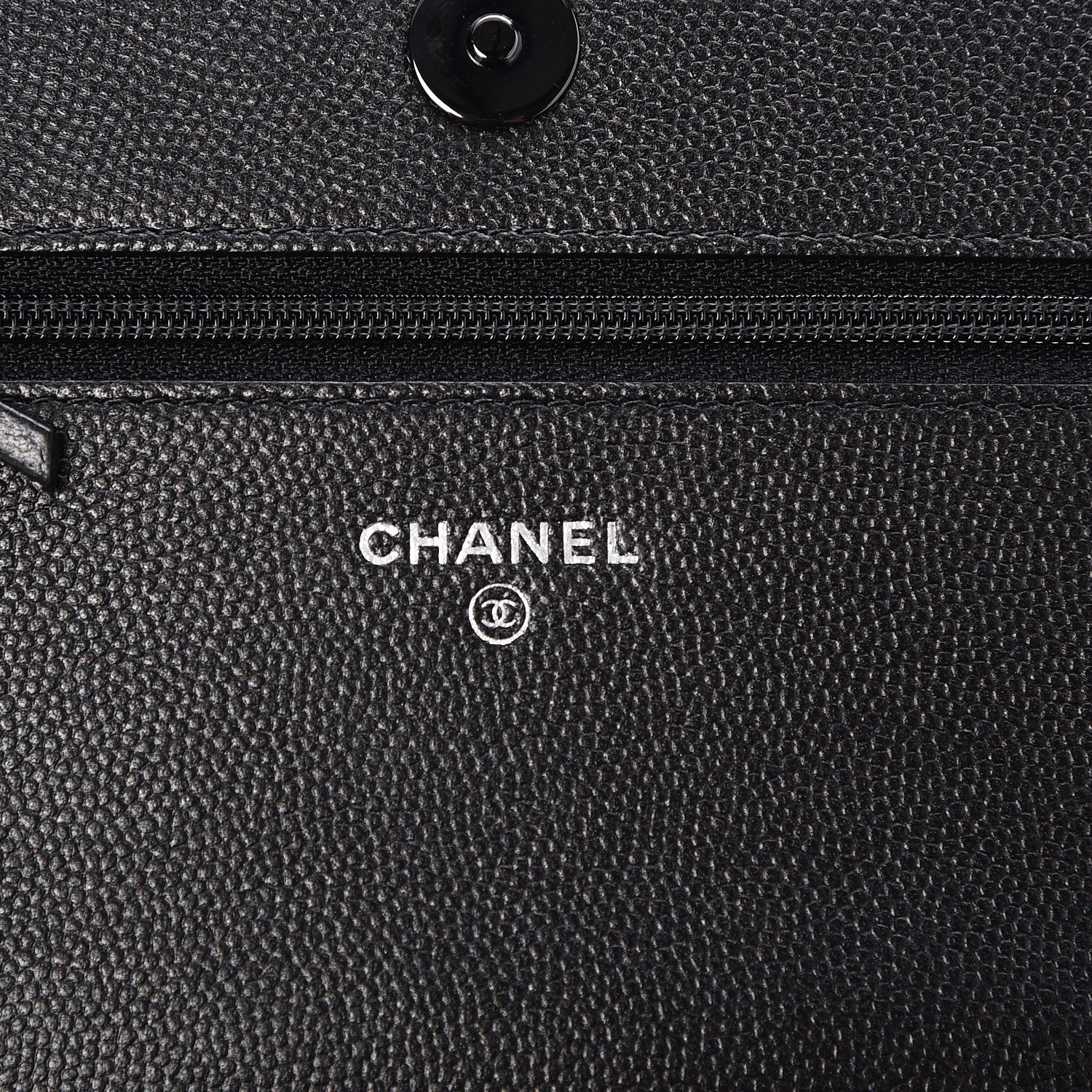 Chanel Caviar Quilted Boy Wallet On Chain WOC So Black 6 of 9