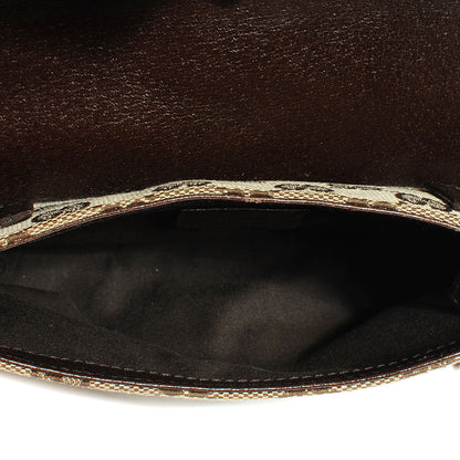 Gucci GG Monogram Buckle Belt Bag Dark Brown 5 of 7