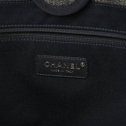 Chanel Denim Small Deauville Tote Dark Blue 6 of 10