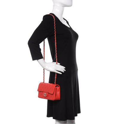 Chanel Lambskin Quilted Mini Rectangular Flap Red 2 of 10