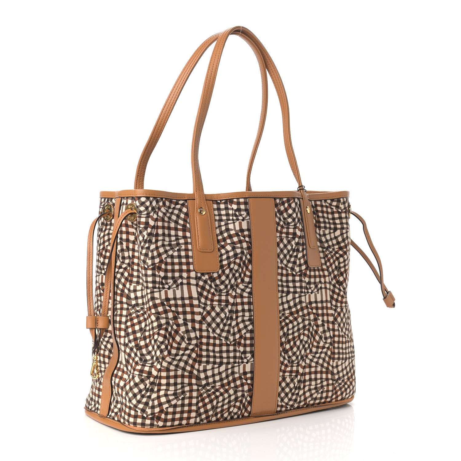 MCM Visetos Medium Liz Reversible Shopper Tote Cognac 6 of 14