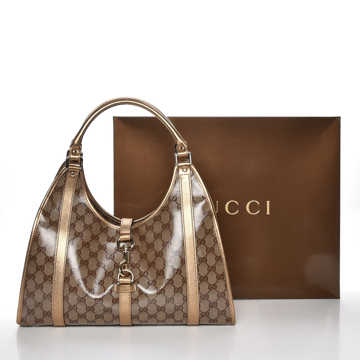 Gucci Crystal Monogram Medium Joy Shoulder Bag Bronze 8 of 8