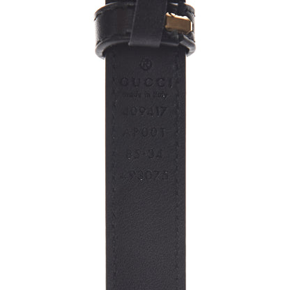 Gucci Calfskin Double G 20mm Belt 85 34 Black 6 of 8