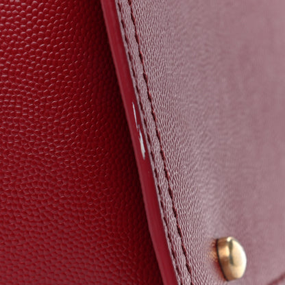 Chanel Caviar Small Studded Deauville Tote Red 8 of 11