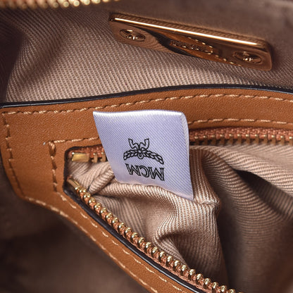 MCM Visetos Small Boston Bag Cognac 8 of 9