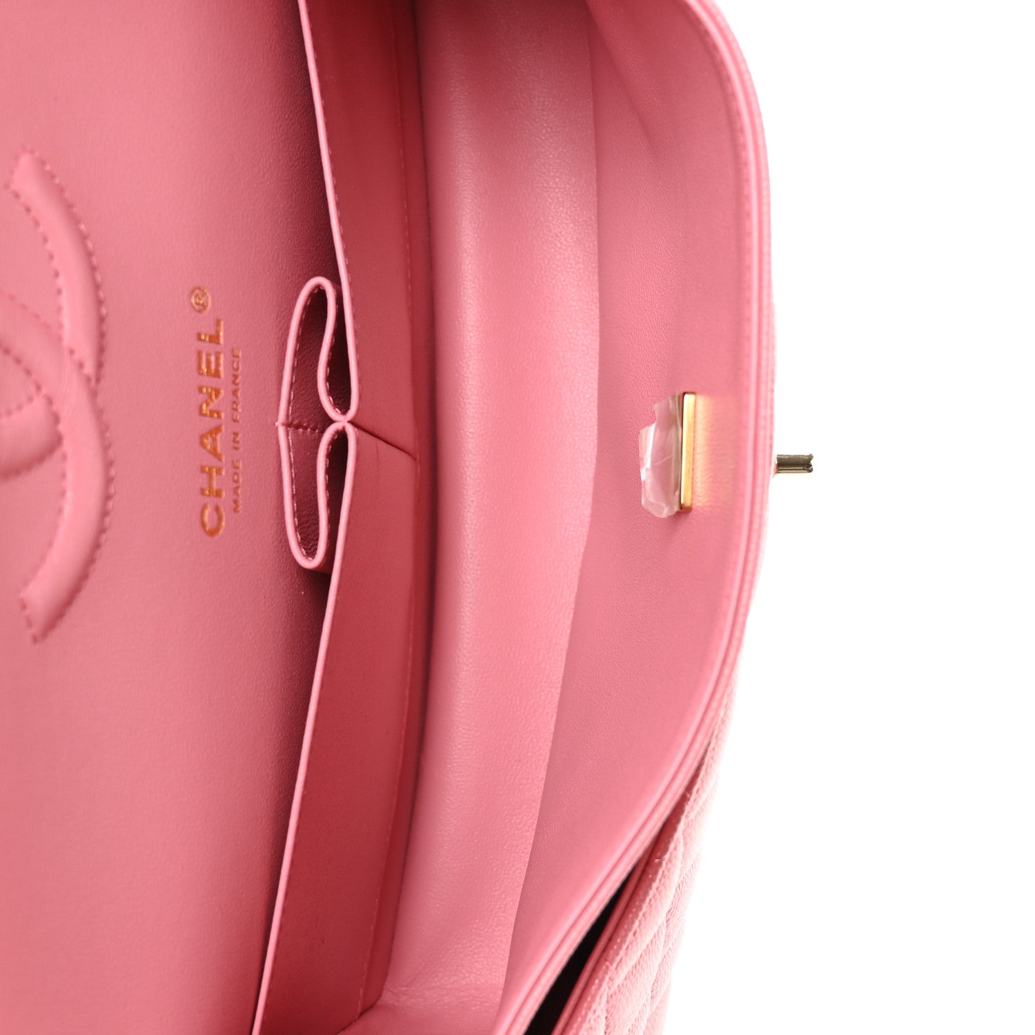 Chanel Caviar Quilted Medium Double Flap Pink 4 of 10