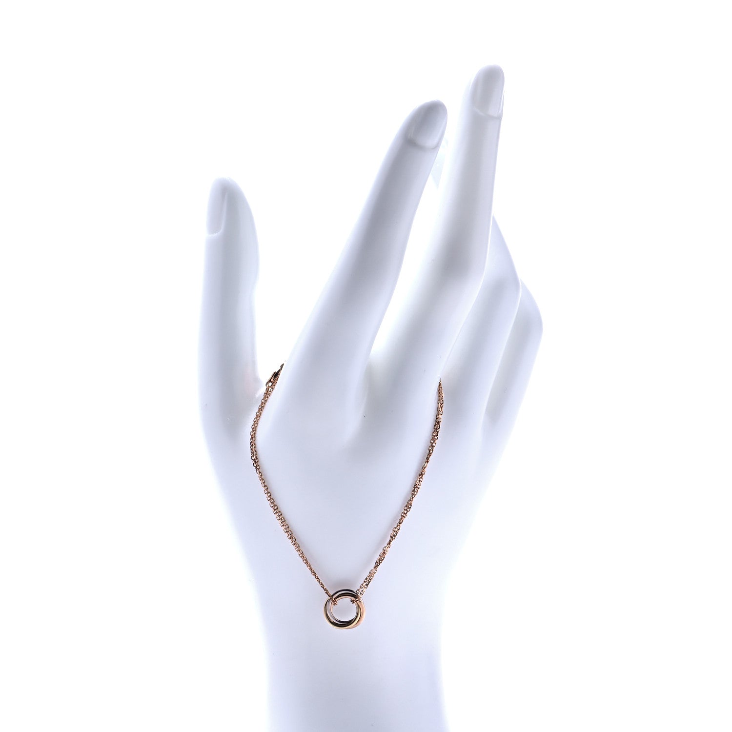 Cartier 18K Pink Yellow White Gold Trinity Bracelet 2 of 5
