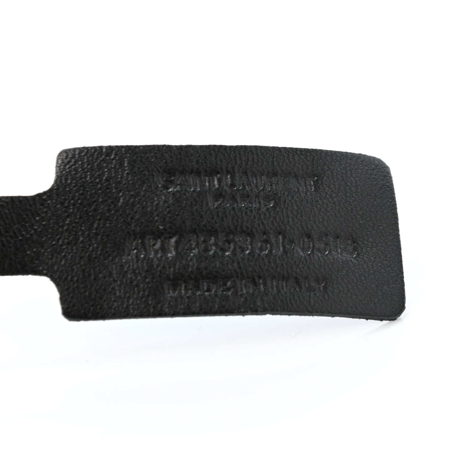 Saint Laurent Calfskin Monogram Key Ring Black 4 of 4