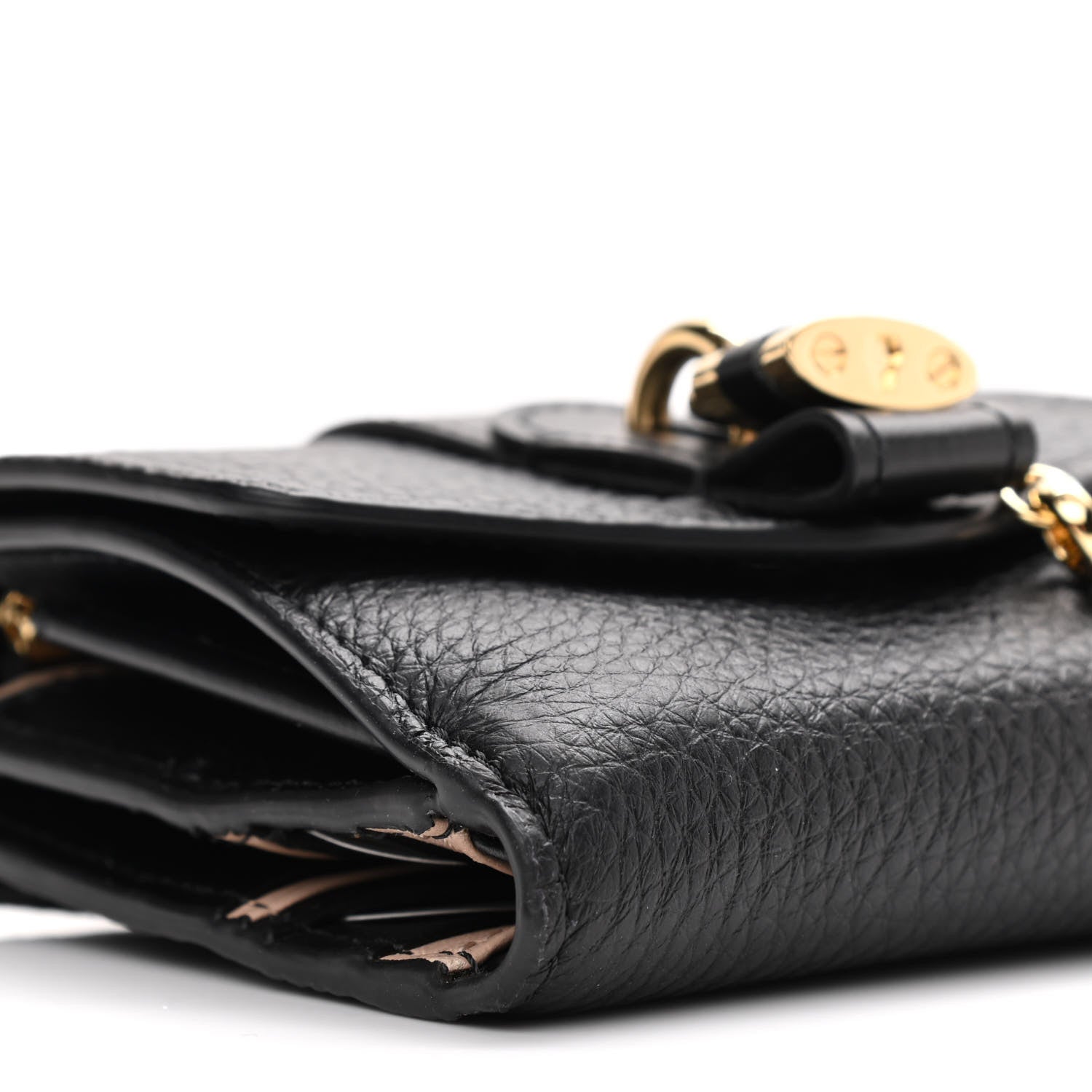 Chloe Grained Calfskin Small Aby Tri-Fold Wallet Black 8 of 10