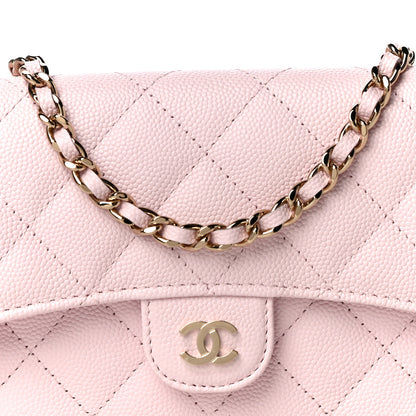 Chanel Caviar Quilted Flap Phone Holder With Chain Light Pink 8 of 11