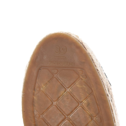 Chanel Linen CC Espadrilles 39 Beige Black 7 of 10