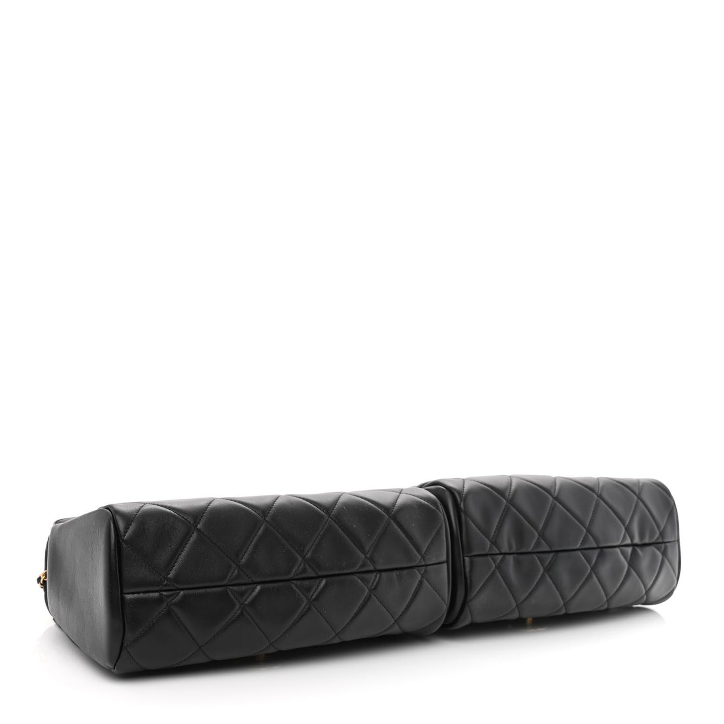 Lambskin Quilted Large Side-Packs Black