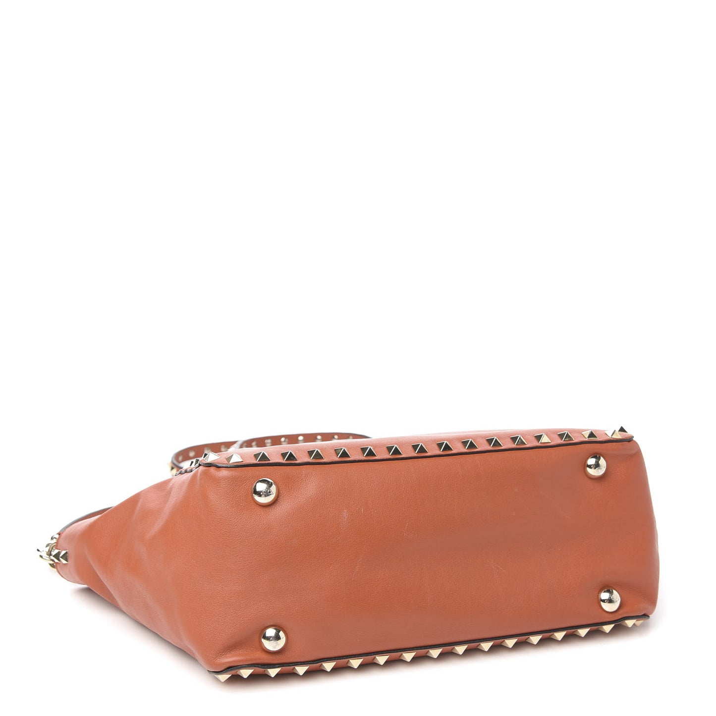Vitello Small Rockstud Tote English Red