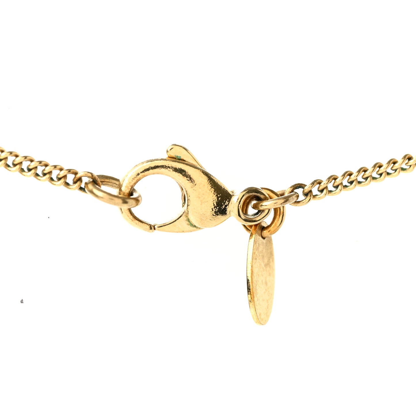 Resin CC Camellia Flower Necklace Gold