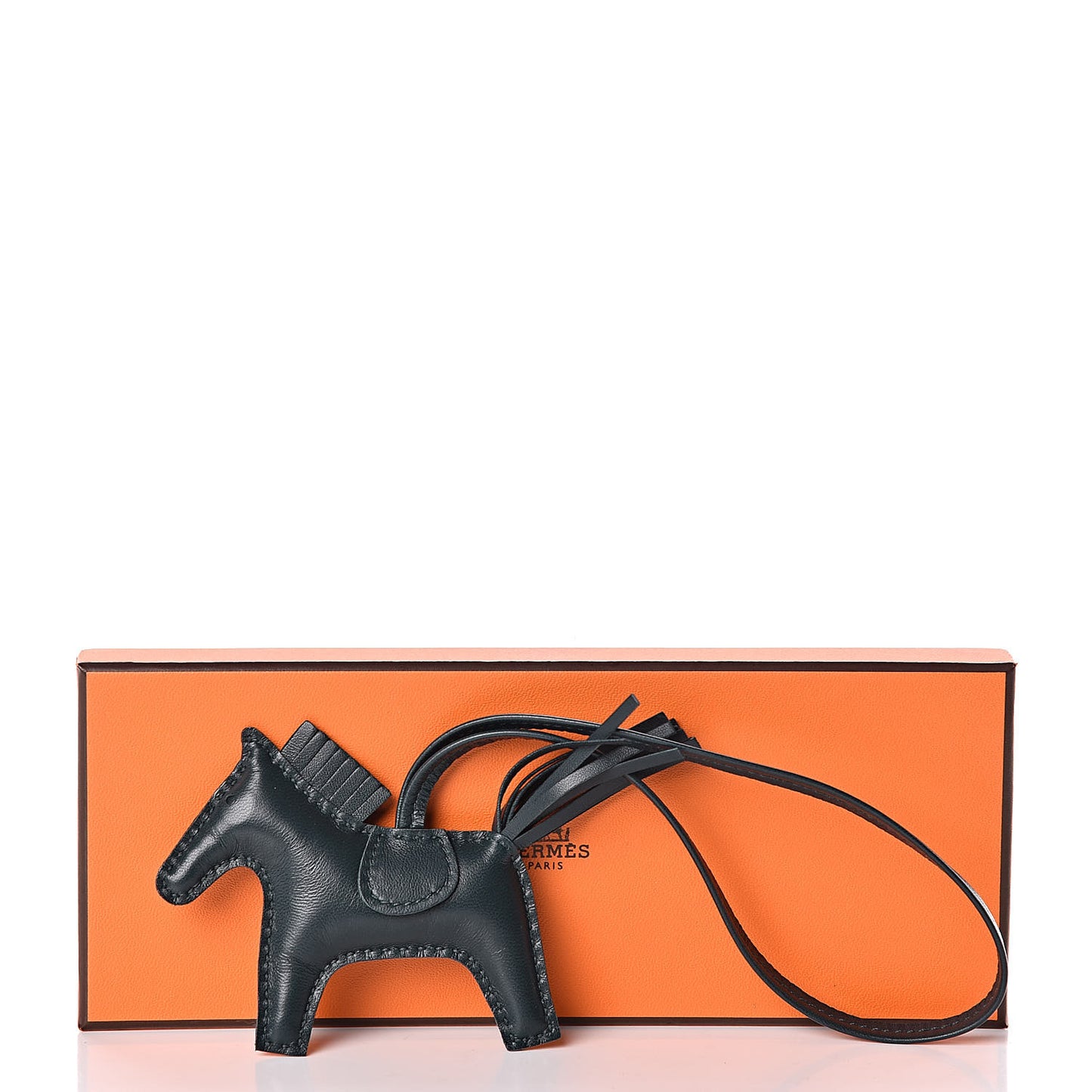 Milo Lambskin Grigri Rodeo Horse Bag Charm PM Vert Cypress