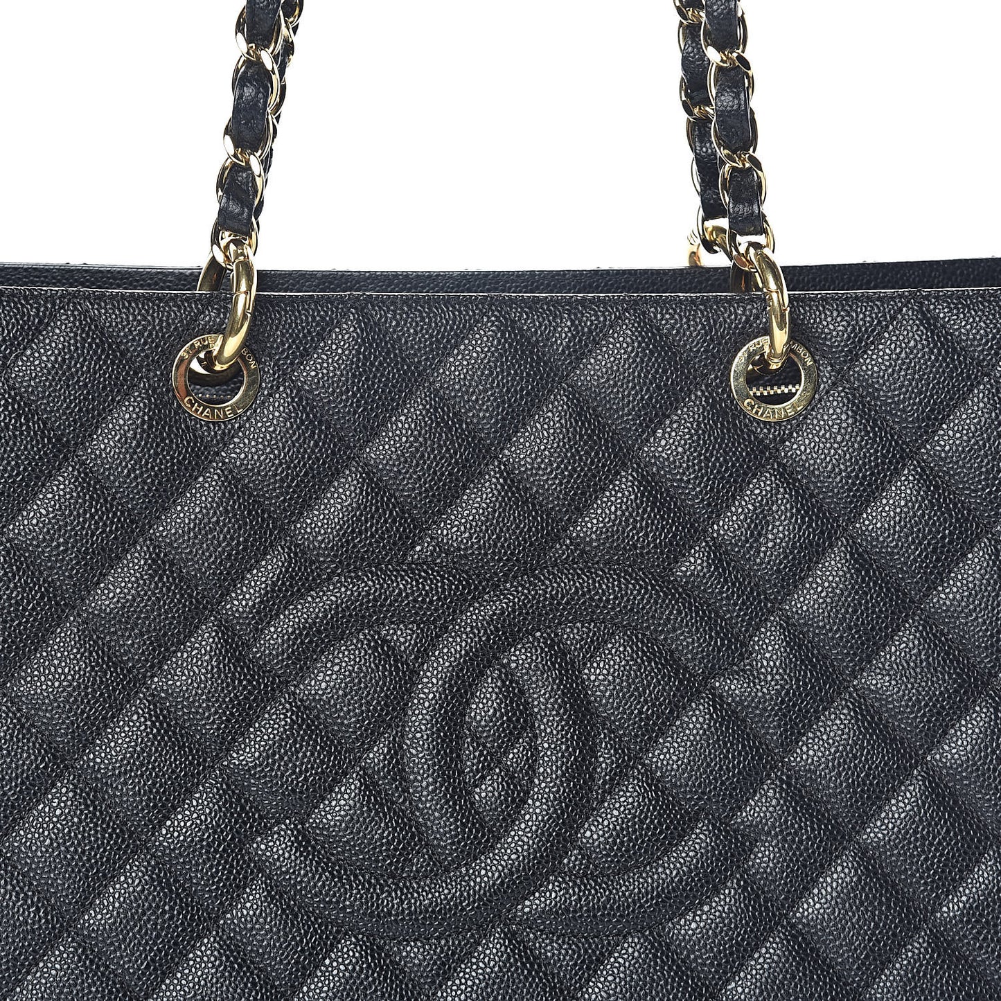Caviar Quilted XL Grand Shopping Tote GST Black