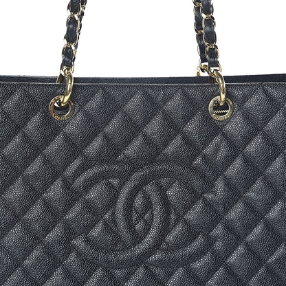 Chanel Caviar Quilted XL Grand Shopping Tote GST Black 8 of 10