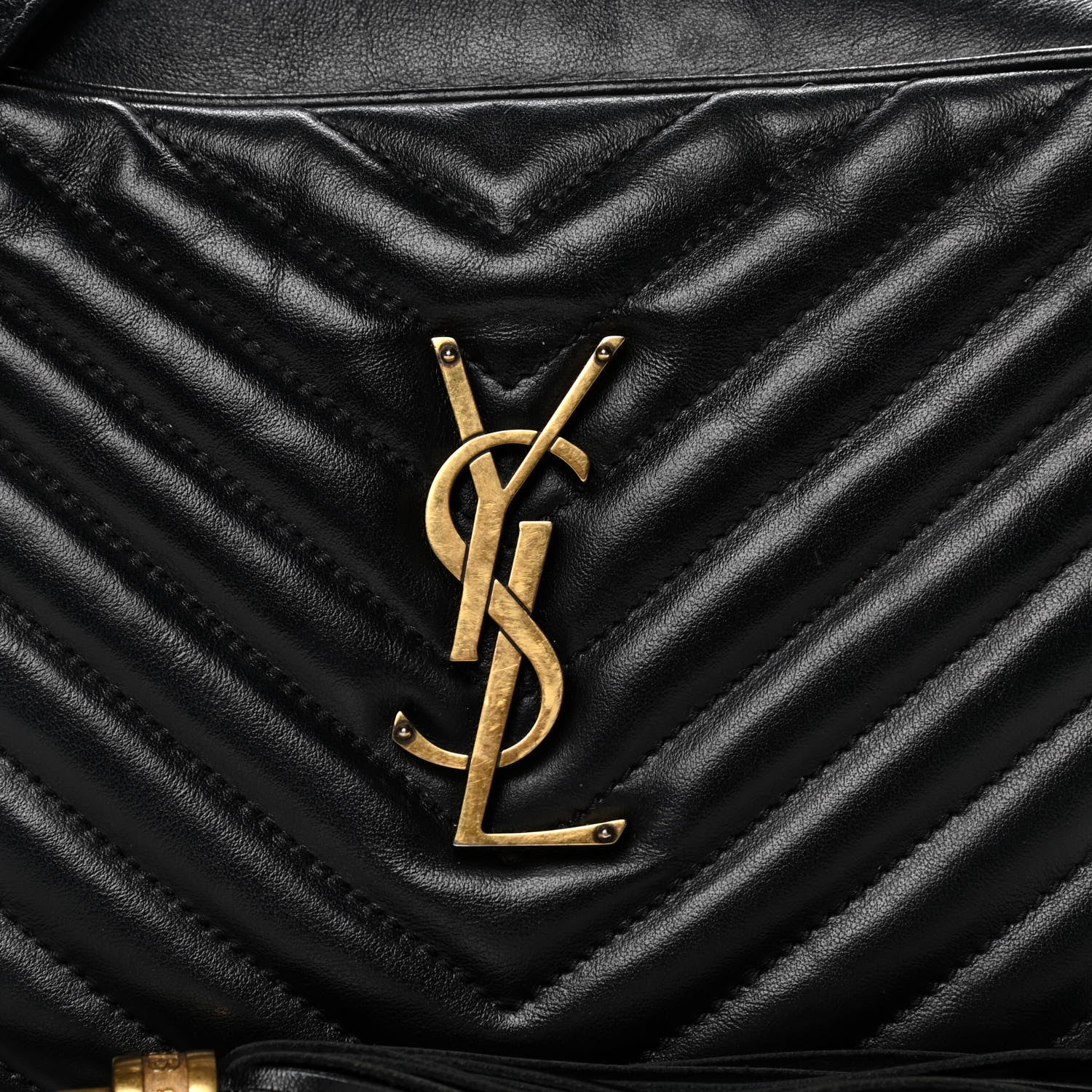 Saint Laurent Calfskin Matelasse Monogram Lou Camera Bag Black 10 of 10