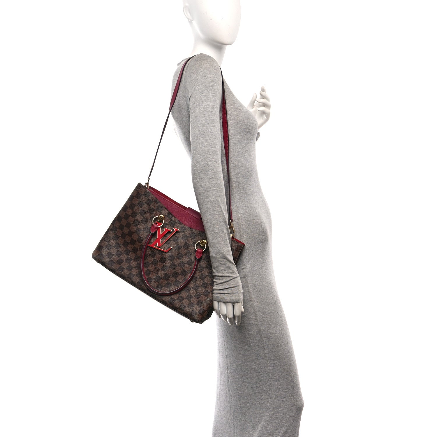 Louis Vuitton Damier Ebene LV Riverside Lie De Vin 2 of 9