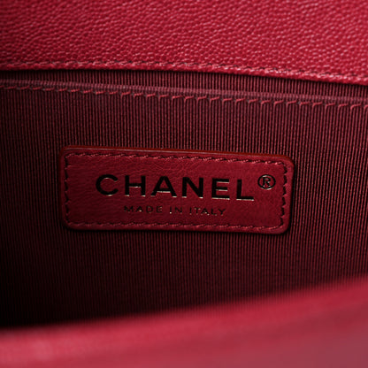 Chanel Caviar Quilted Small Boy Flap Fuchsia 6 of 9