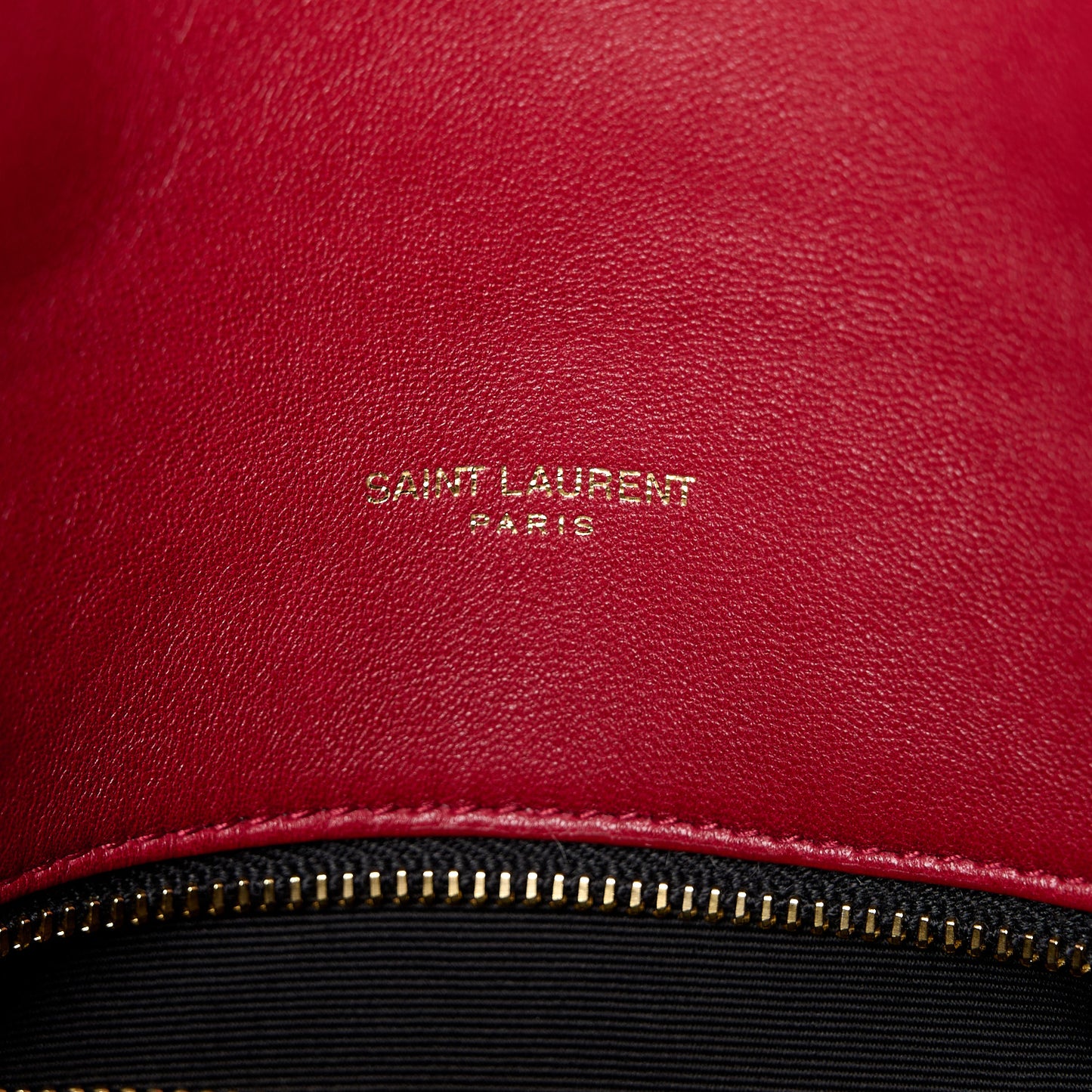 Lambskin Quilted Medium Loulou Puffer Monogram Chain Satchel Opyum Red