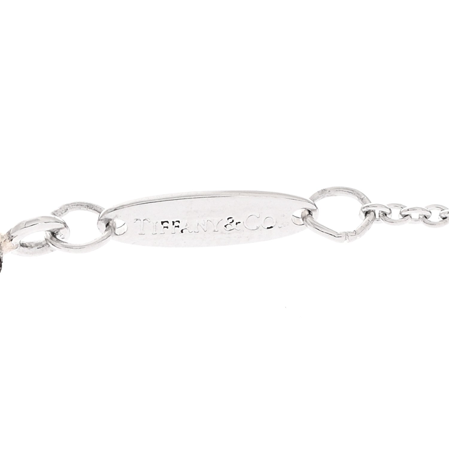 Tiffany Platinum Diamond 16mm Elsa Peretti Open Heart Pave Pendant Necklace 5 of 9