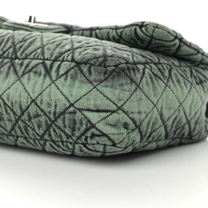 Chanel Denim Quilted Denimpression Flap Green Black 10 of 10