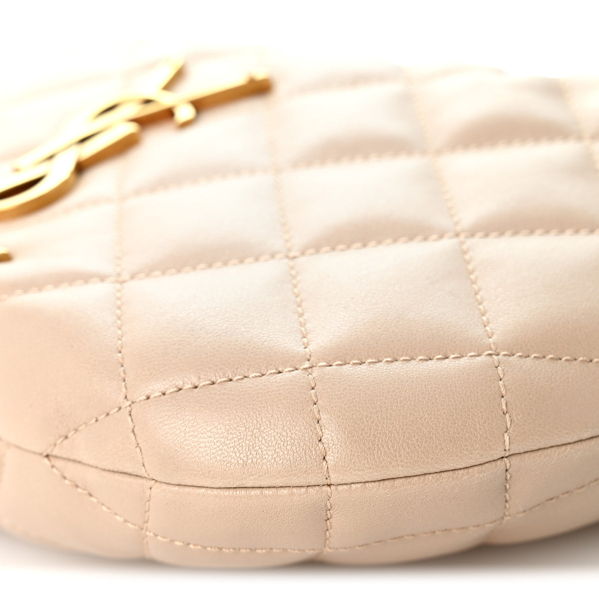 Saint Laurent Lambskin Quilted Icarino Bag Dark Beige 8 of 8