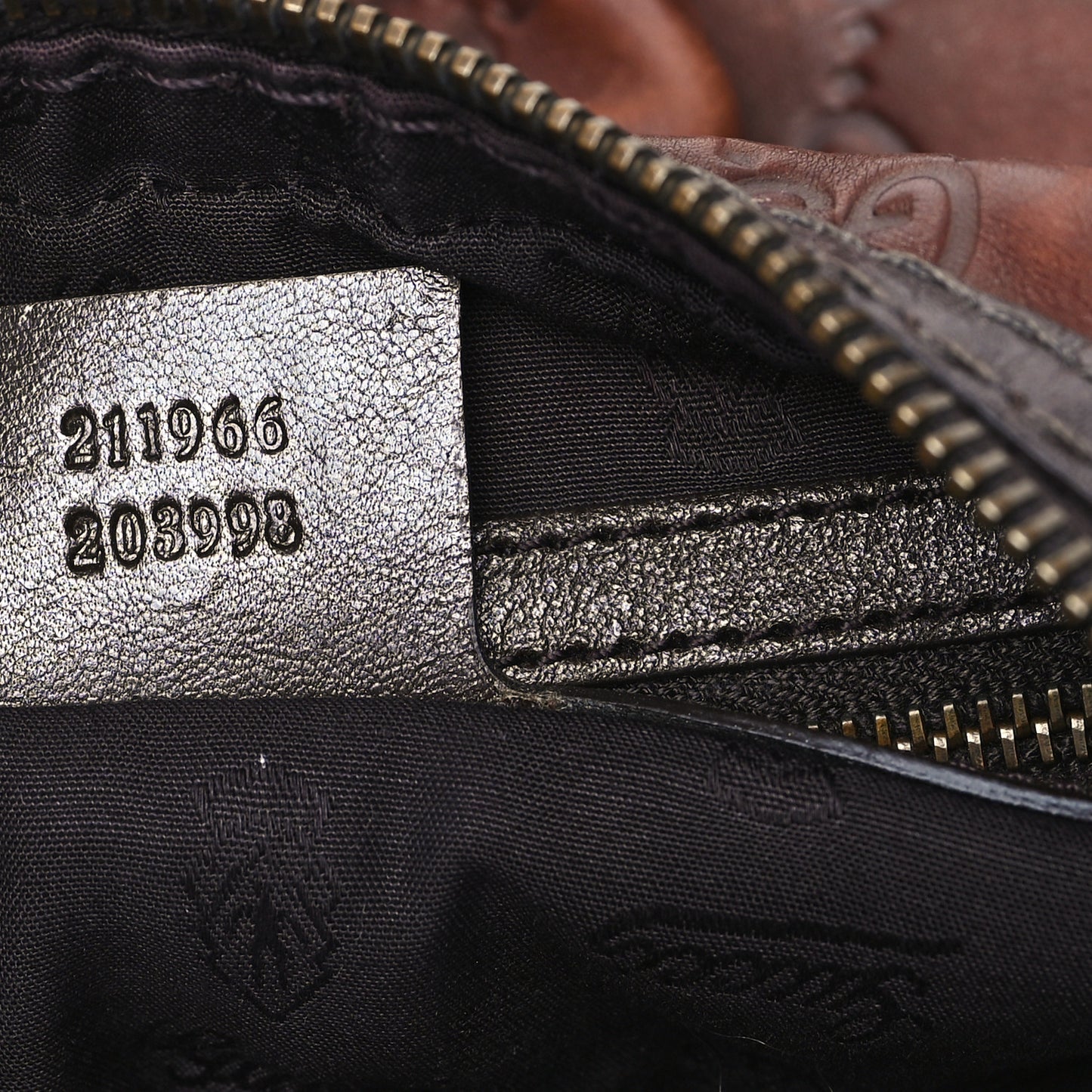 Guccissima Medium Jockey Hobo Dark Brown