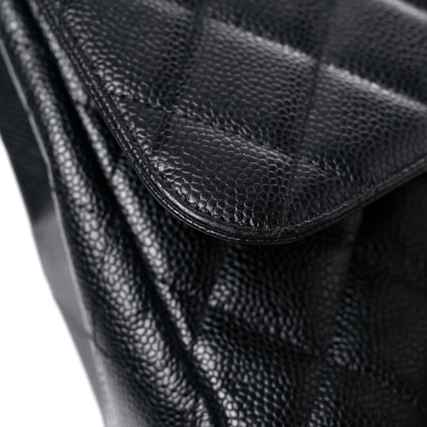 Caviar Quilted Jumbo Single Flap Black