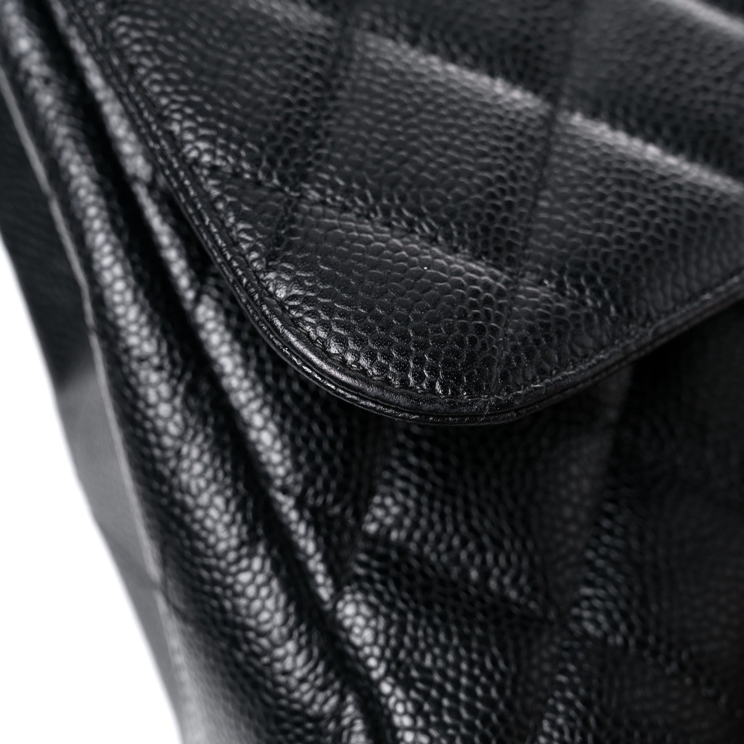 Chanel Caviar Quilted Jumbo Single Flap Black 19 of 24