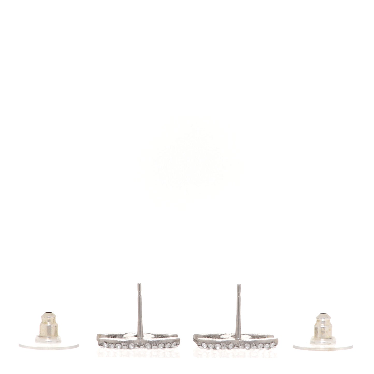Crystal CC Earrings Silver