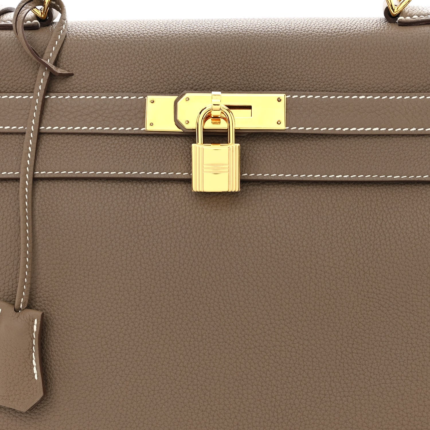 Hermes Togo Kelly Retourne 32 Etoupe 8 of 14
