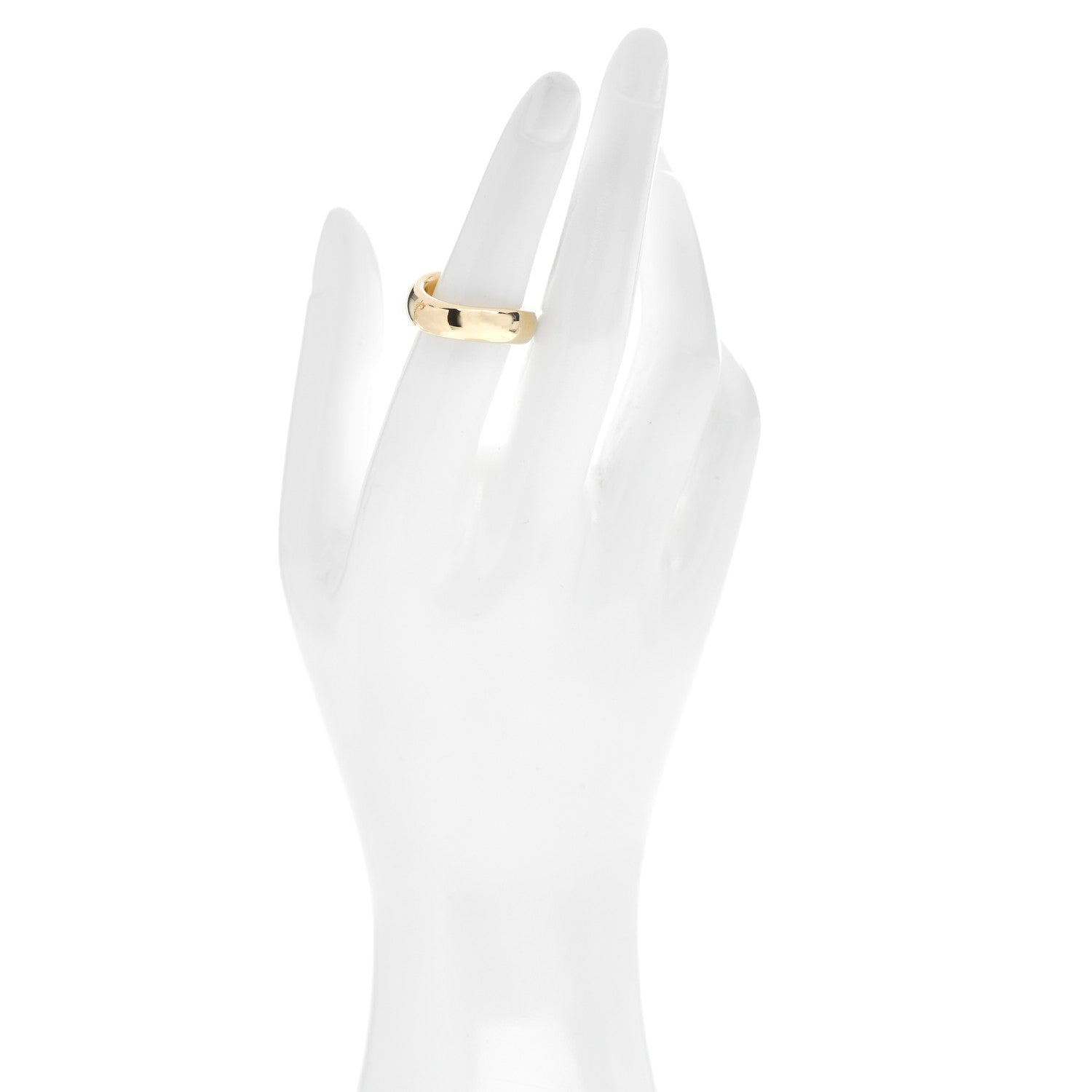 Pomellato 18K Yellow Gold 6mm Curved Wedding Band Ring 53 6.25 2 of 4