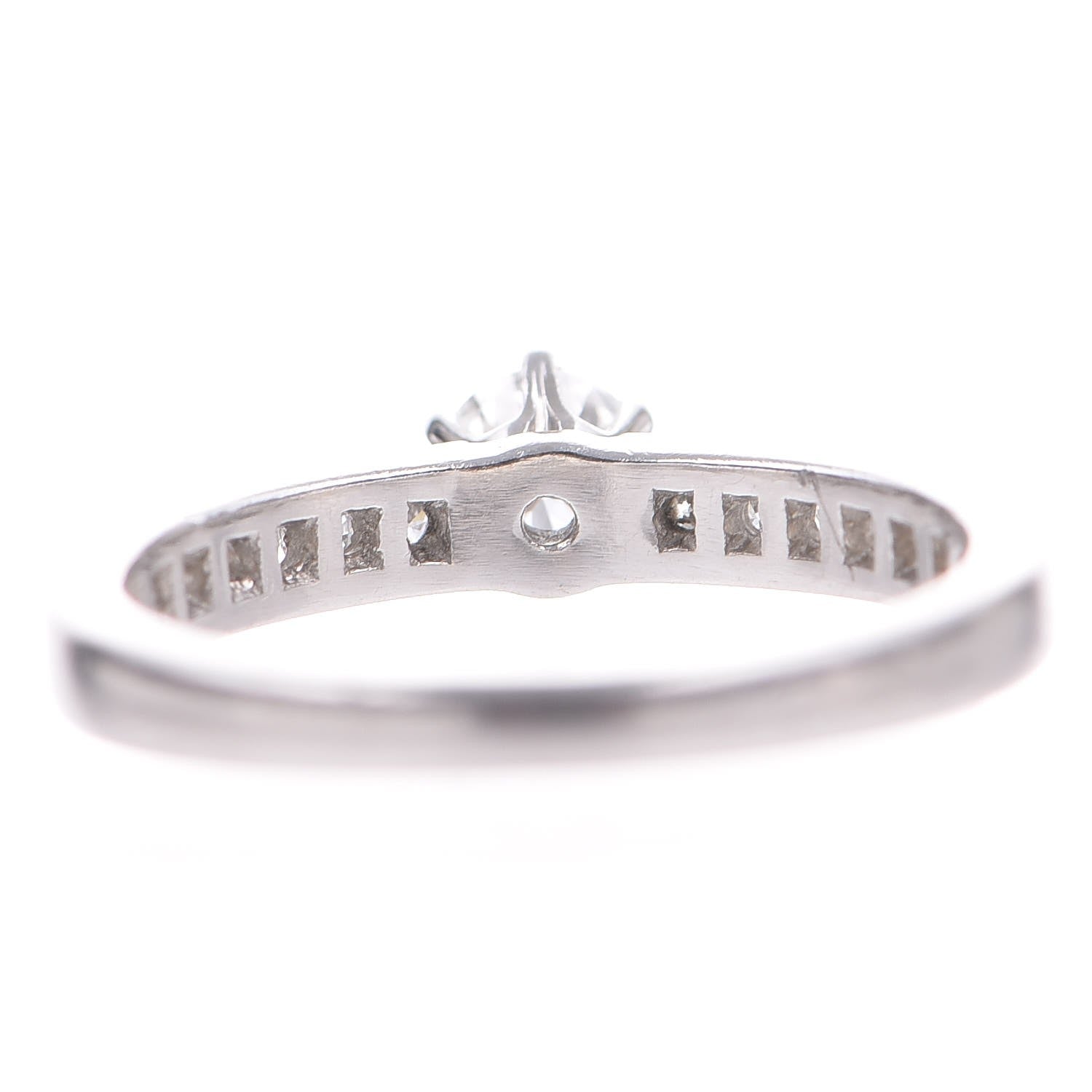 Tiffany 18K Platinum Diamond .31ct Engagement Ring 52 6 5 of 12