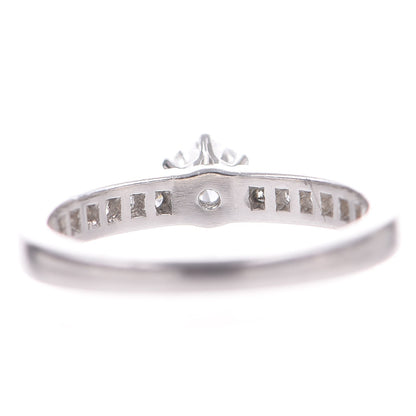 Tiffany 18K Platinum Diamond .31ct Engagement Ring 52 6 5 of 12