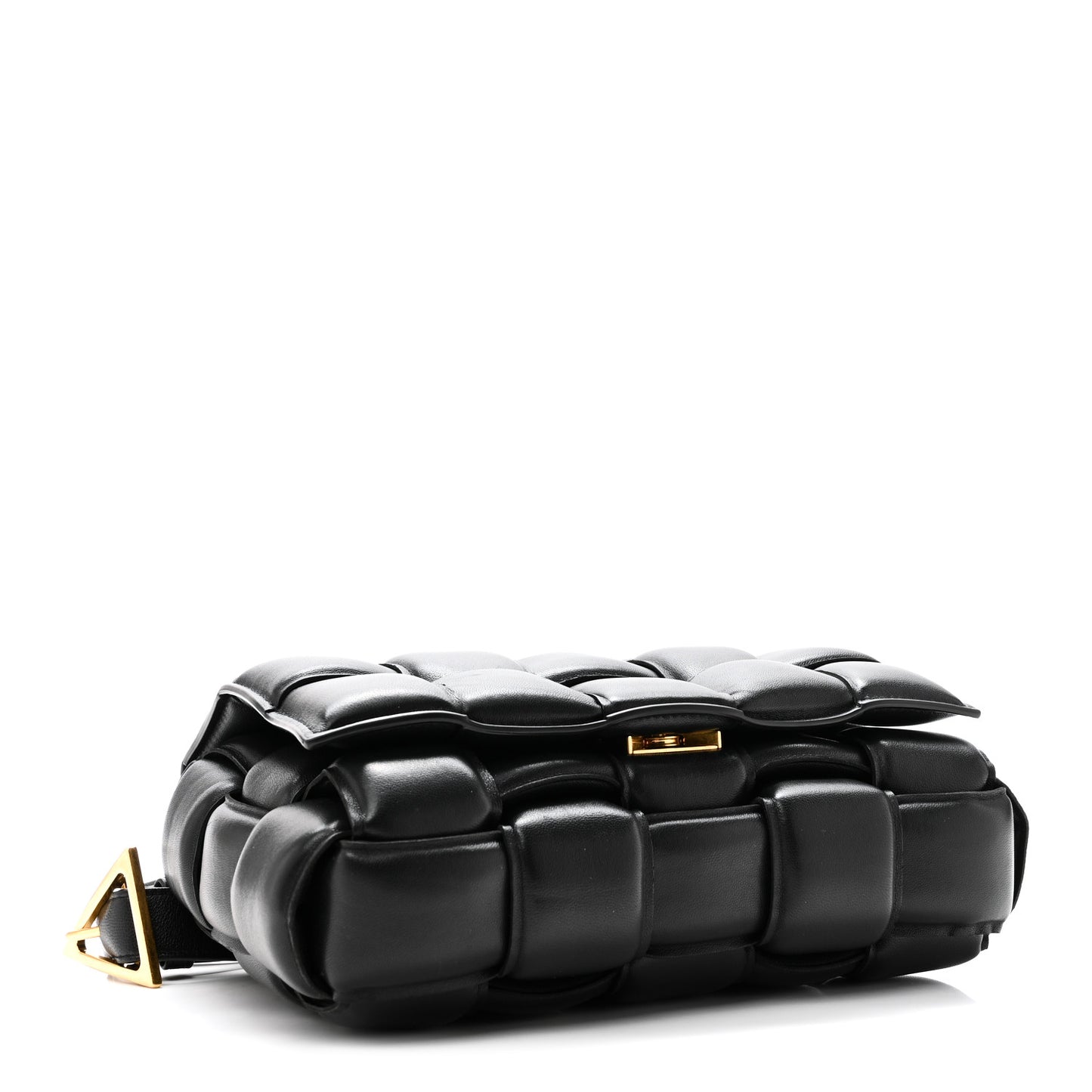 Nappa Maxi Intreccio Padded Cassette Crossbody Bag Black Black