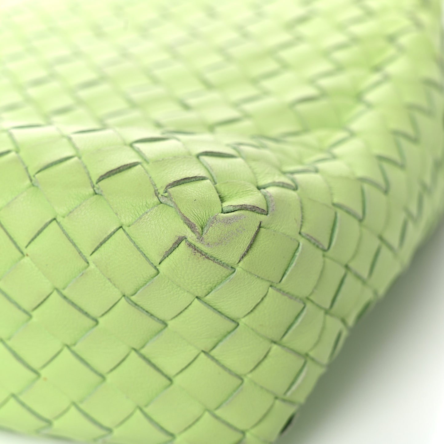 Nappa Intrecciato Crossbody Kiwi