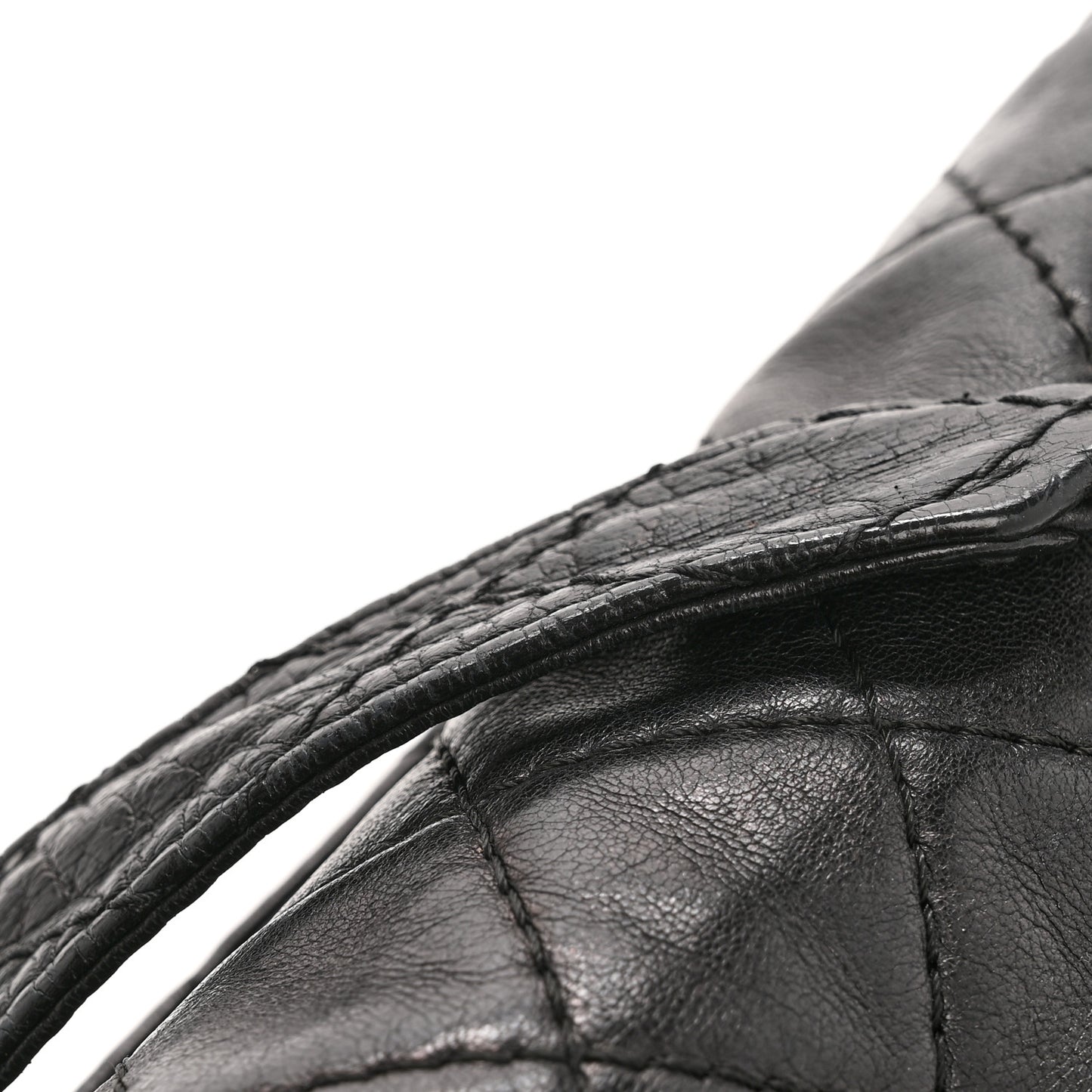 Lambskin Quilted Jumbo Icons Secret Label Flap Black