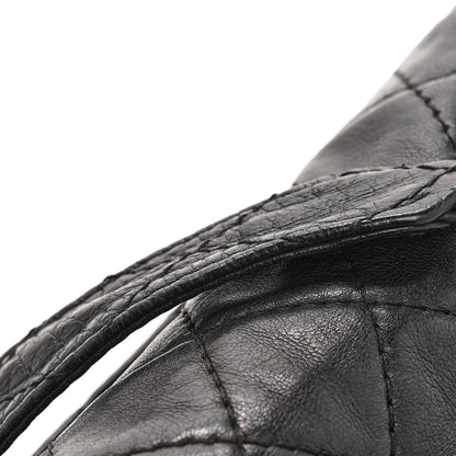 Chanel Lambskin Quilted Jumbo Icons Secret Label Flap Black 13 of 16