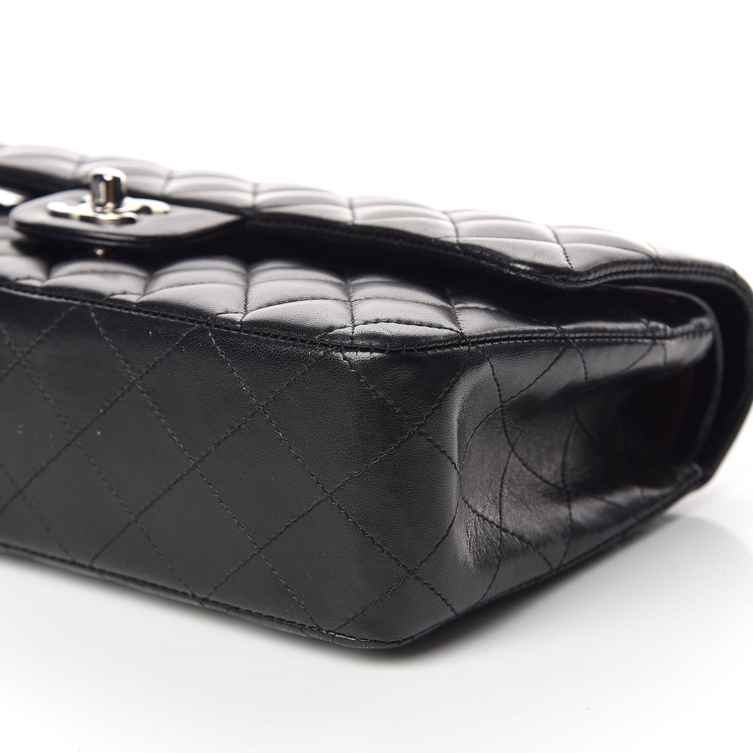 Chanel Lambskin Quilted Medium Double Flap Black 7 of 11