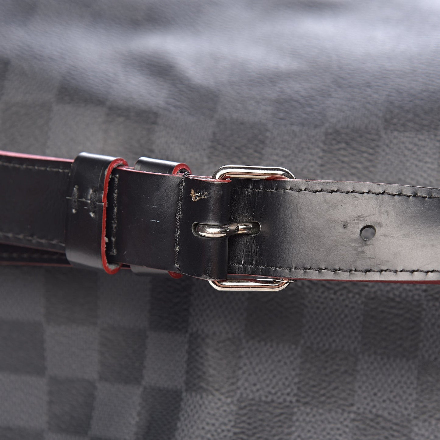 Damier Graphite Keepall Bandouliere 55 Rouge