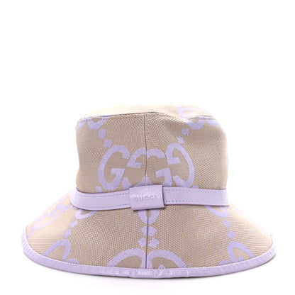 Gucci Monogram Jumbo GG Mosteria Bucket Hat S Beige Lapis 1 of 8