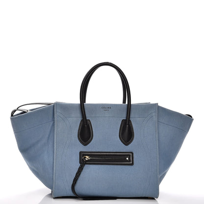 Celine Cotton Canvas Medium Phantom Luggage Blue 1 of 11