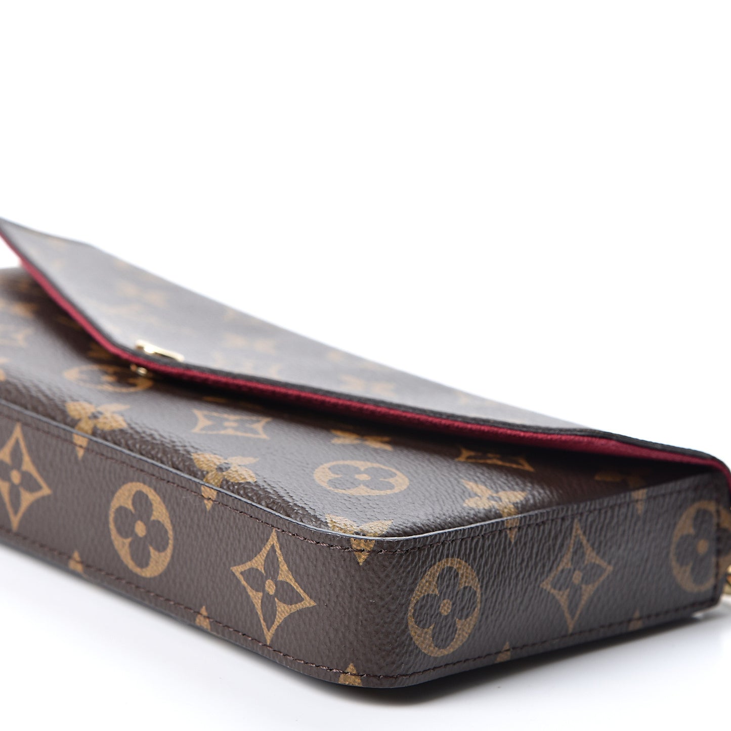 Monogram Pochette Felicie Chain Wallet Fuchsia