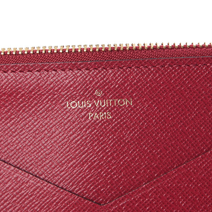 Louis Vuitton Calfskin Jeanne Wallet Zippered Insert Fuchsia 6 of 6