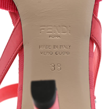 Fendi Mesh FF Fray Colibri Lite 85mm Slingback Pumps 38 Kissed 7 of 8
