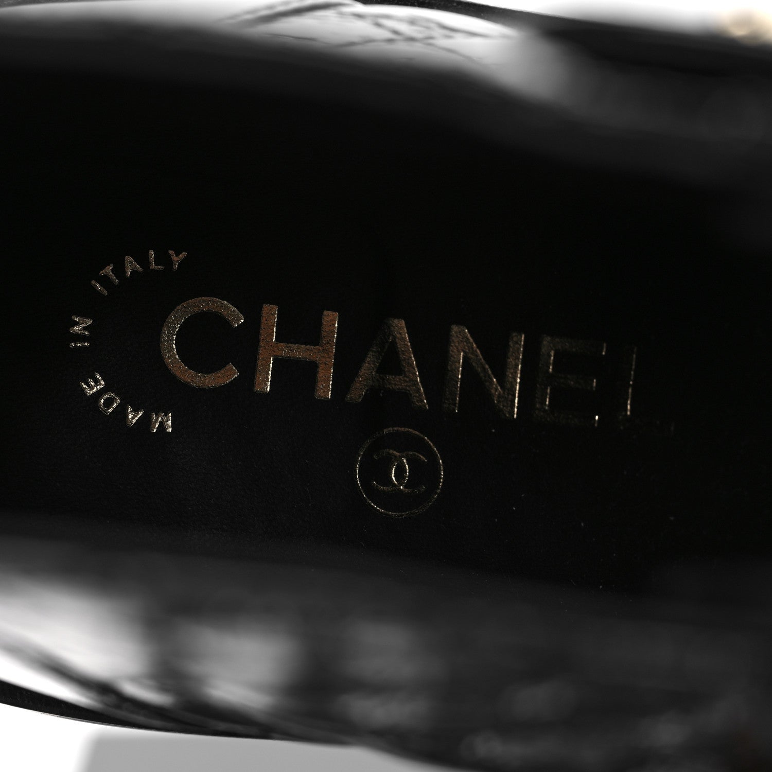 Chanel Shiny Calfskin Quilted Lace Up Combat Boots 39 Black 8 of 9