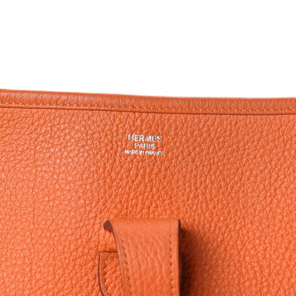 Hermes Taurillon Clemence Evelyne III GM Orange 6 of 12